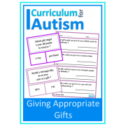 Social Skills Giving Appropriate Gifts clip cards & worksheets
